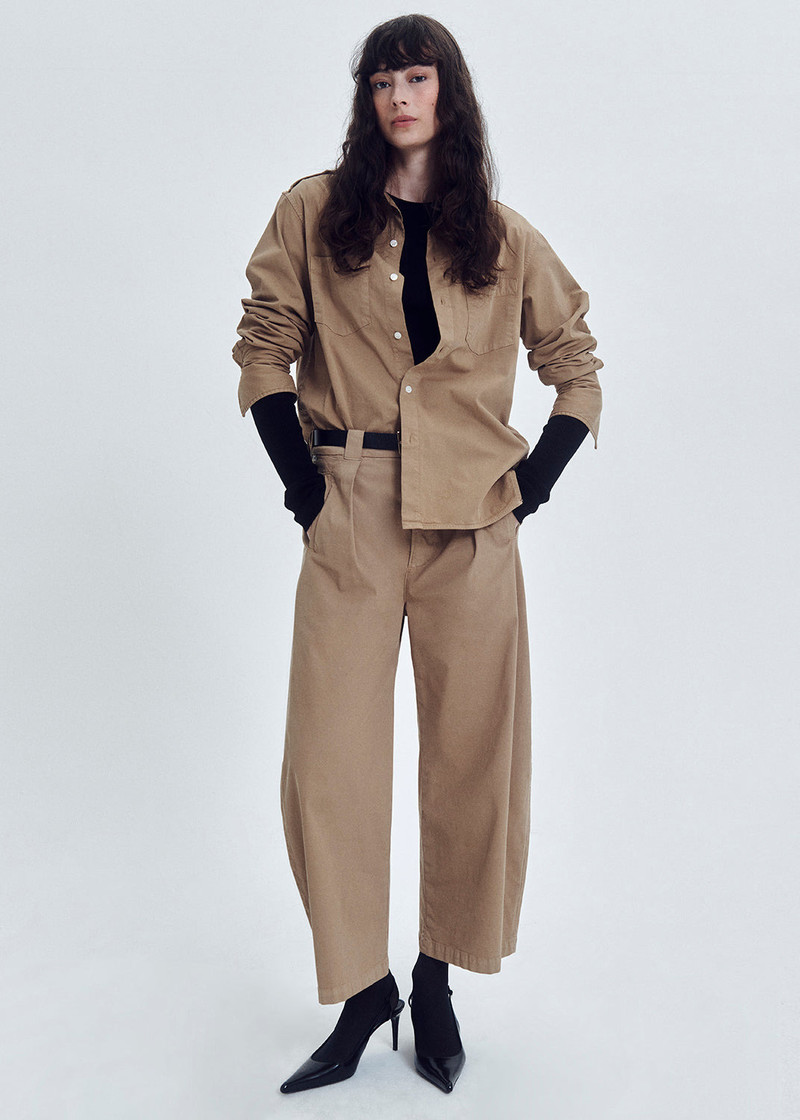 Cara Cropped Pleated Trouser In Nano 3