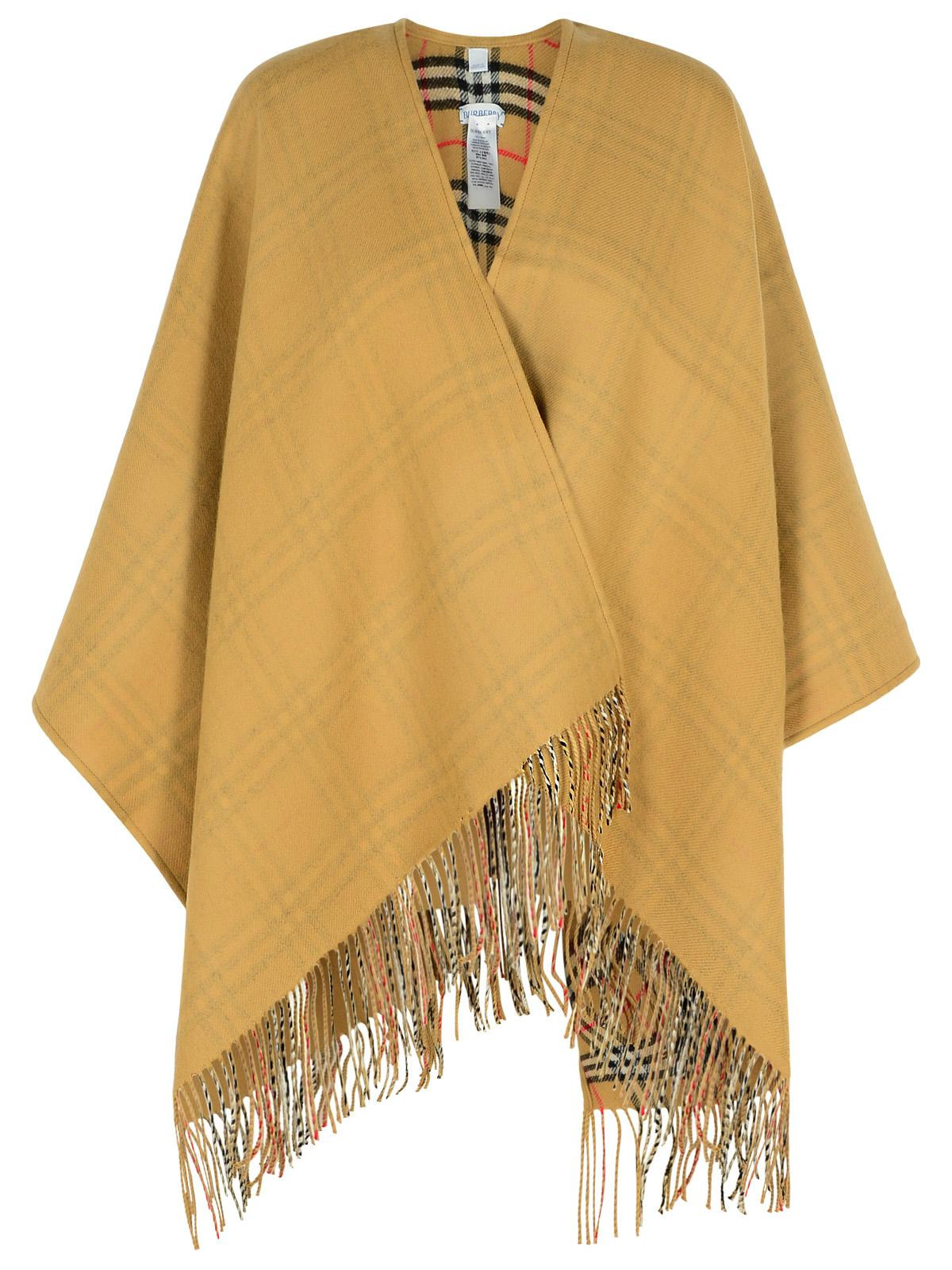 Burberry Reversible 'Check' Beige Wool Cape Women - 1