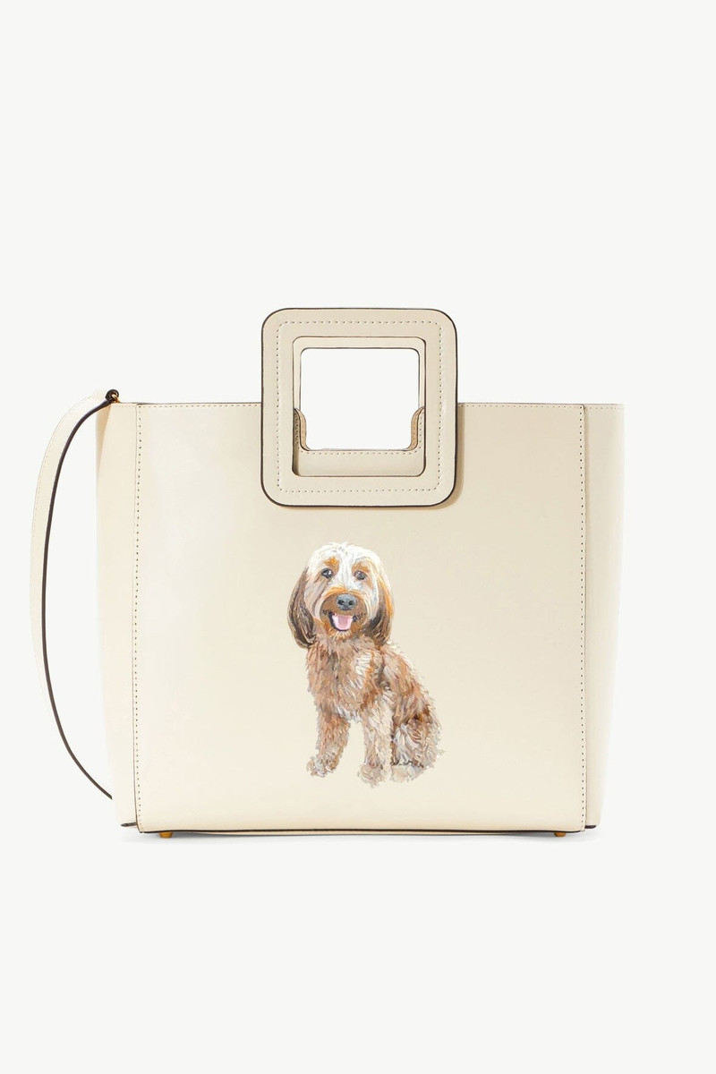 STAUD CUSTOM SHIRLEY LEATHER BAG | CREAM 1
