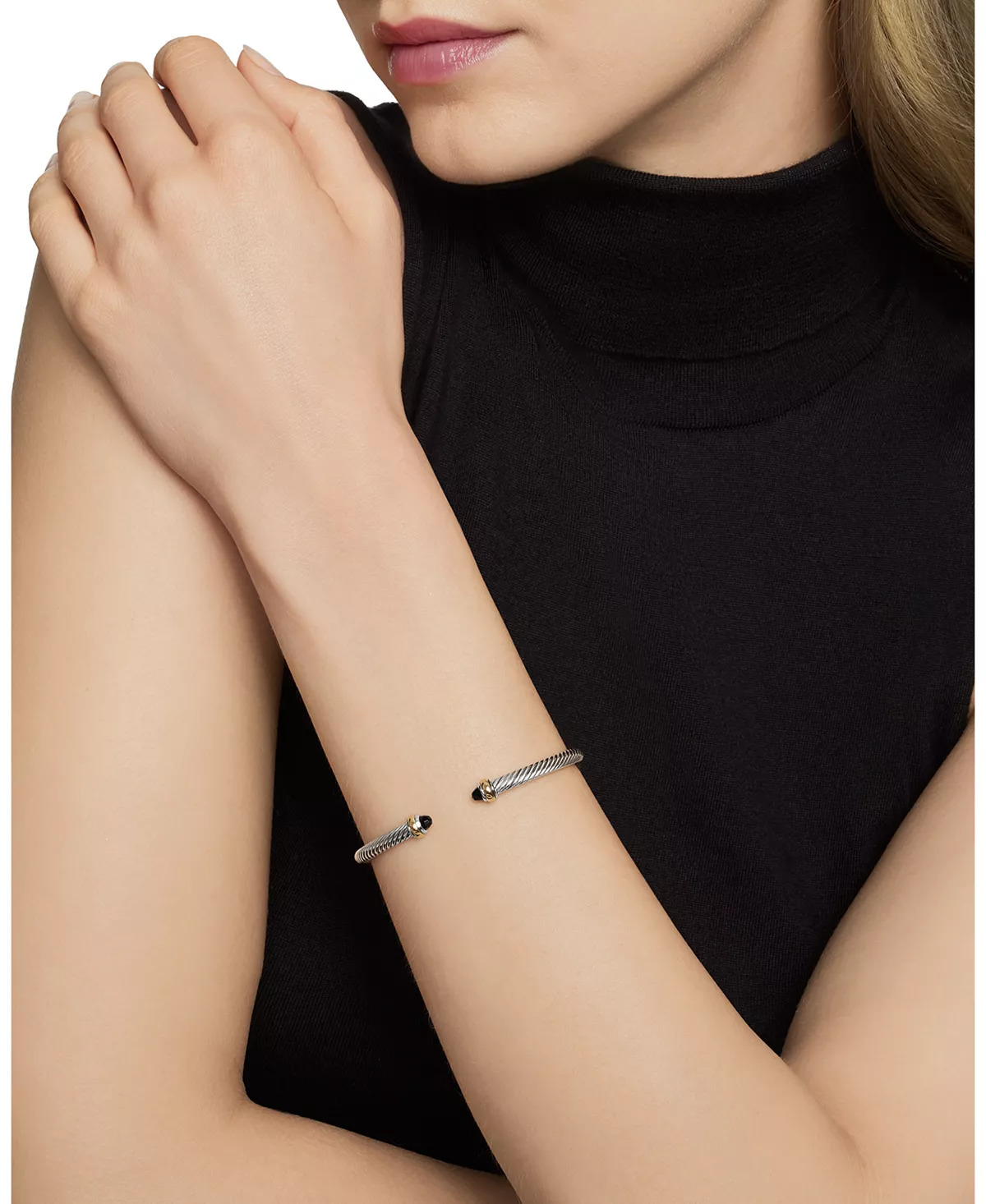 Cable Classic Bracelet with Gemstones or Sterling Silver - 2