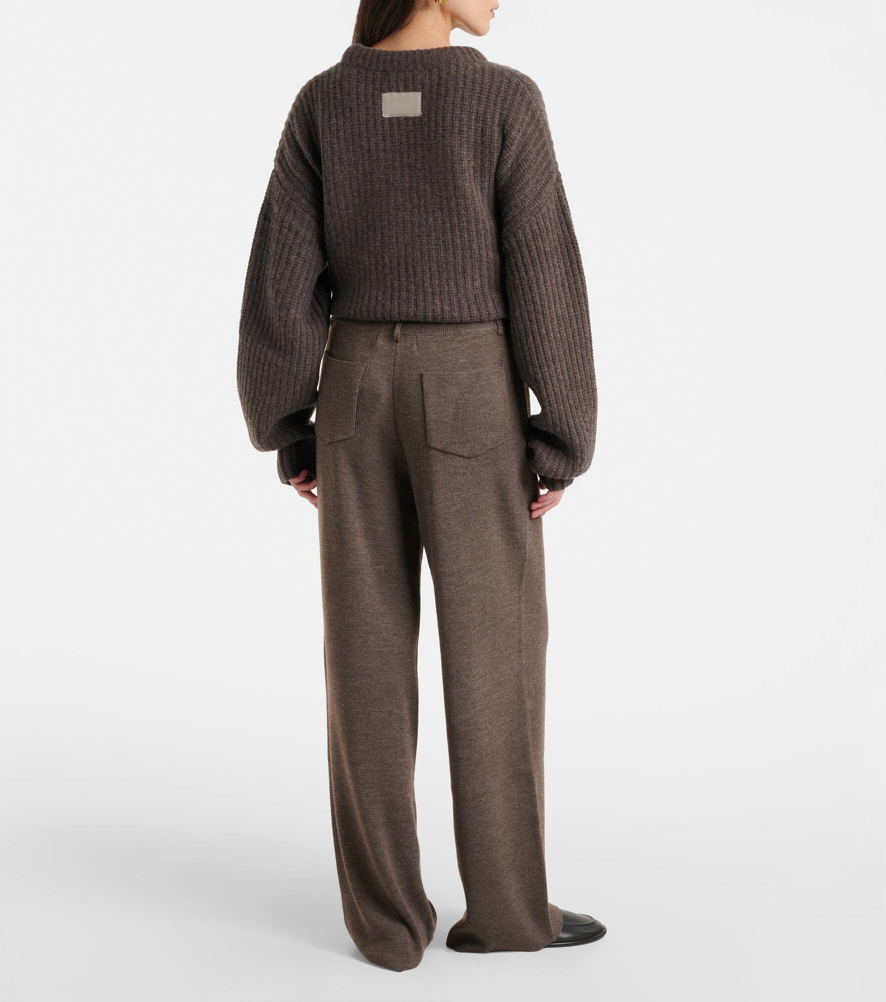 Wool-blend straight pants - 3