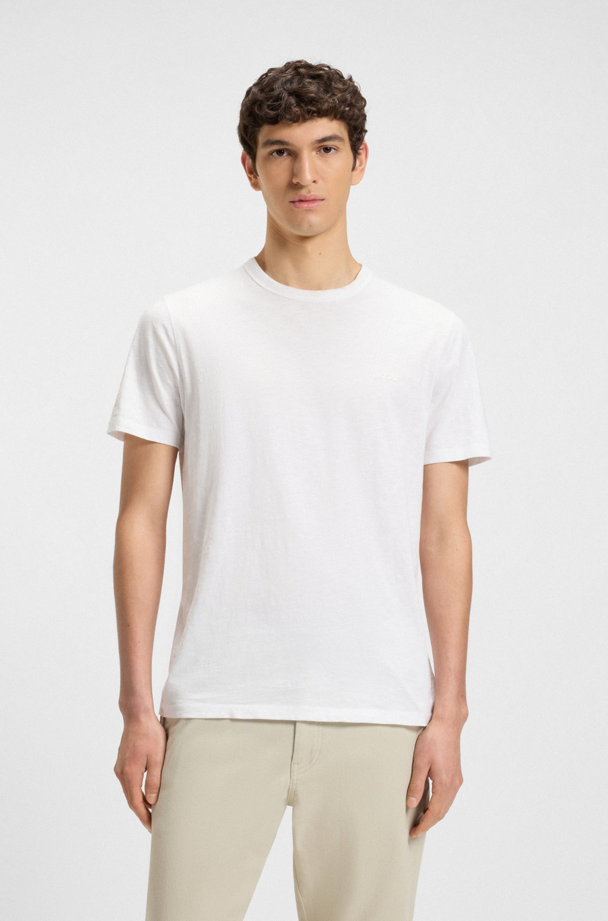 REGULAR-FIT T-SHIRT IN COTTON WITH MOULINE LOGO - 2