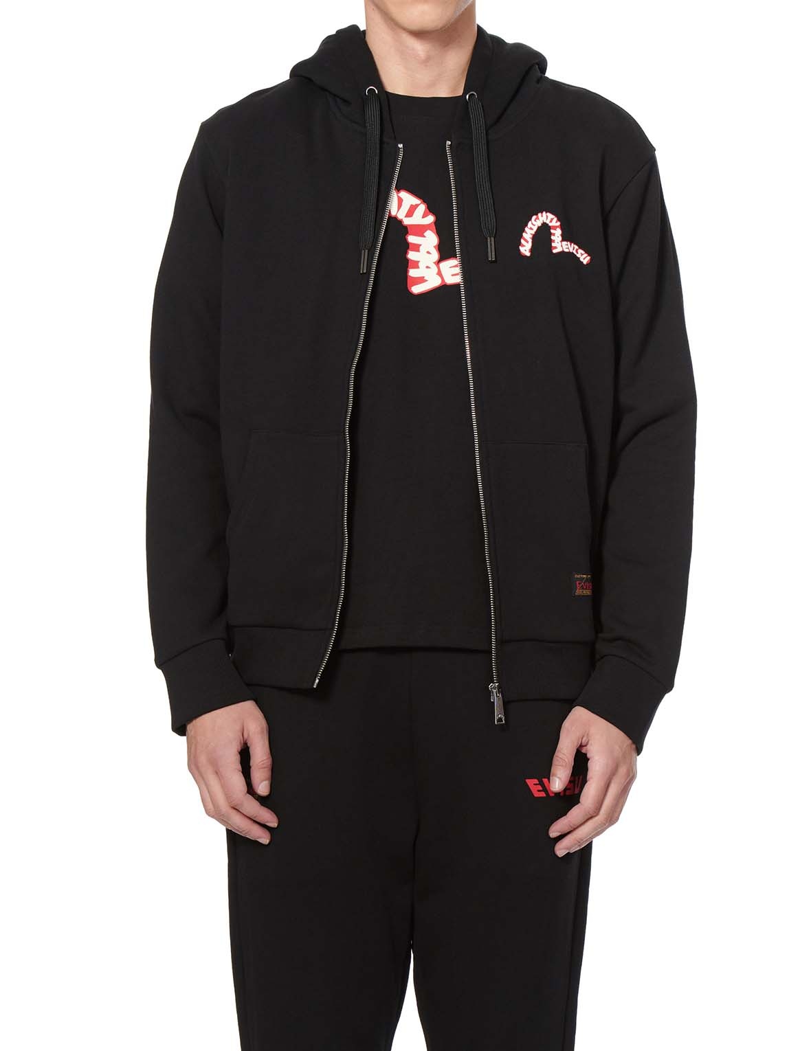 ZIP-UP HOODIE WITH GRAFFITI SEAGULL PRINT - 3