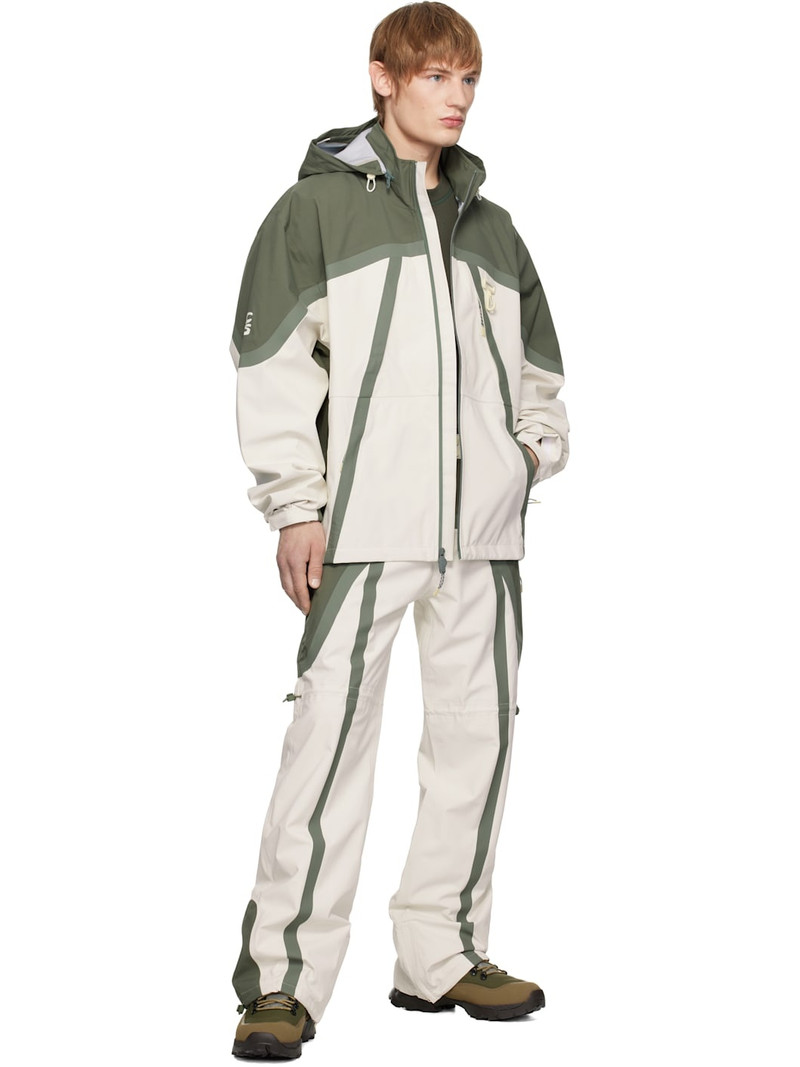 RCOS Green & White Taped Seam Nylon Shell Track Pants outlook