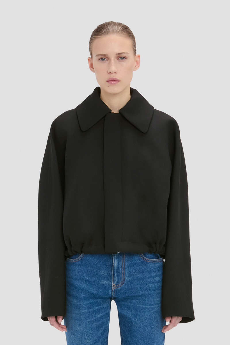 Victoria Beckham Arden Bomber Jacket In Black outlook