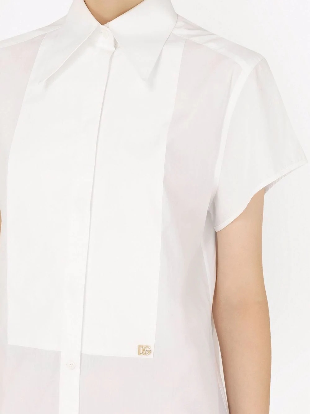 short-sleeve tuxedo shirt - 5
