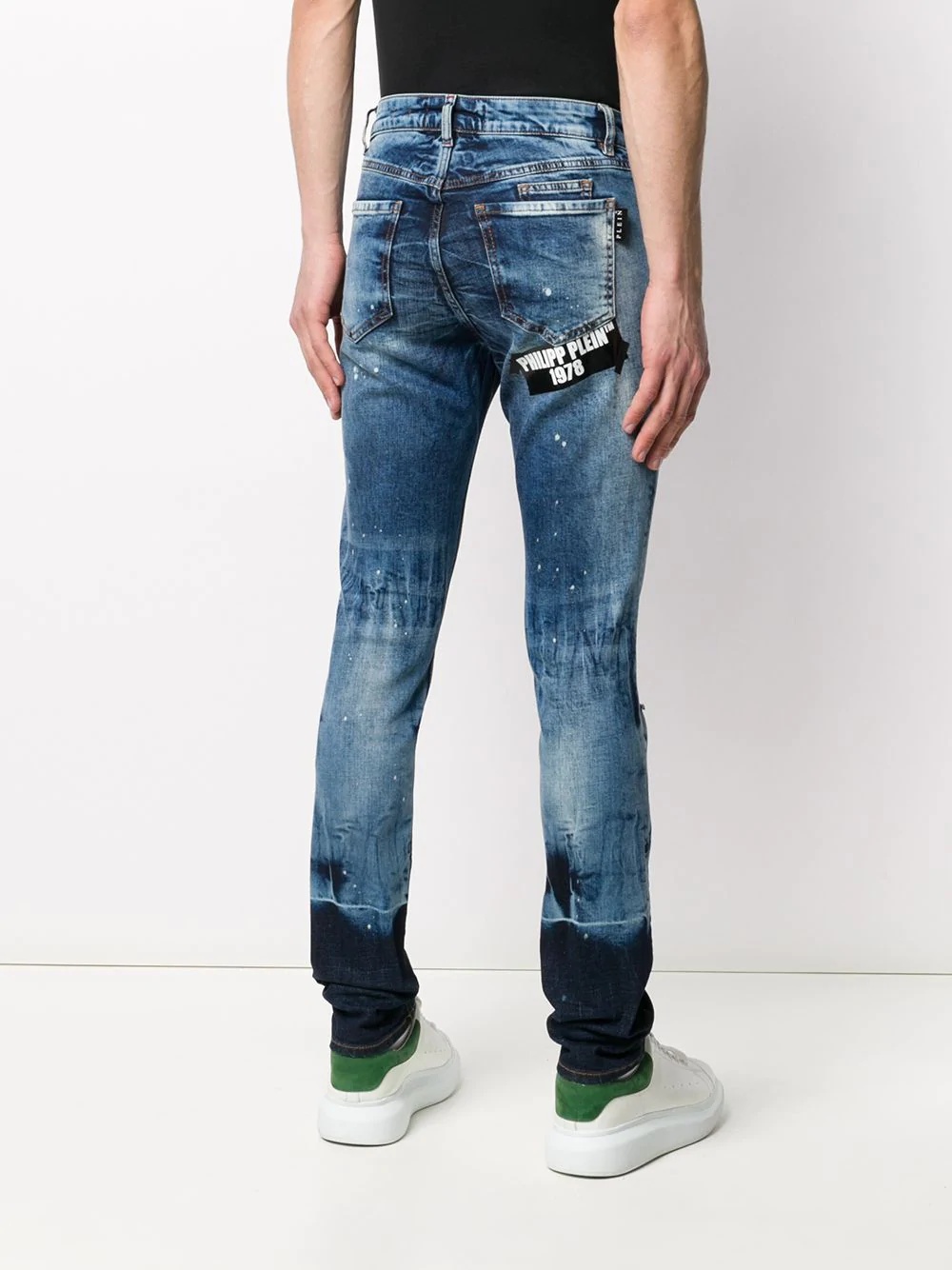 gradient effect distressed jeans - 4