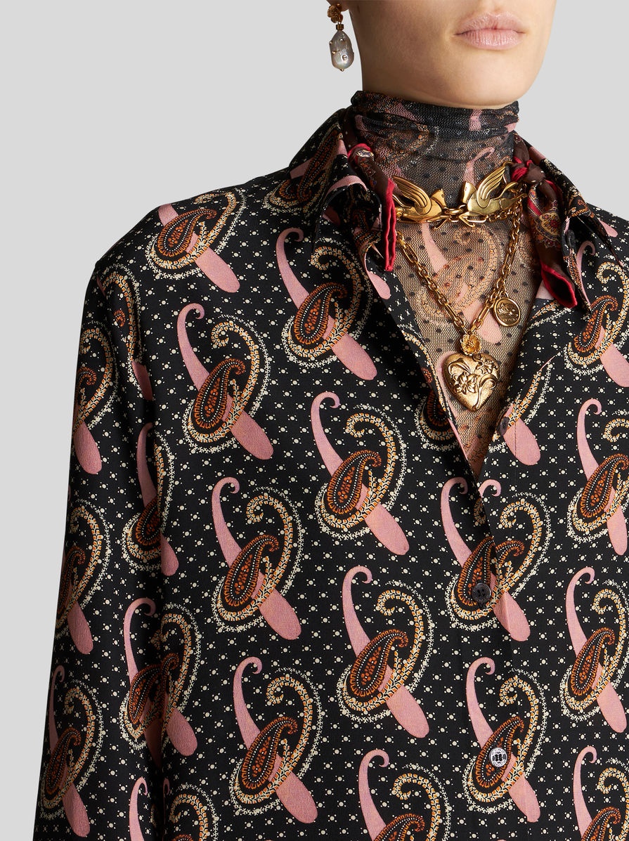 PAISLEY CRÊPE DE CHINE SHIRT - 2