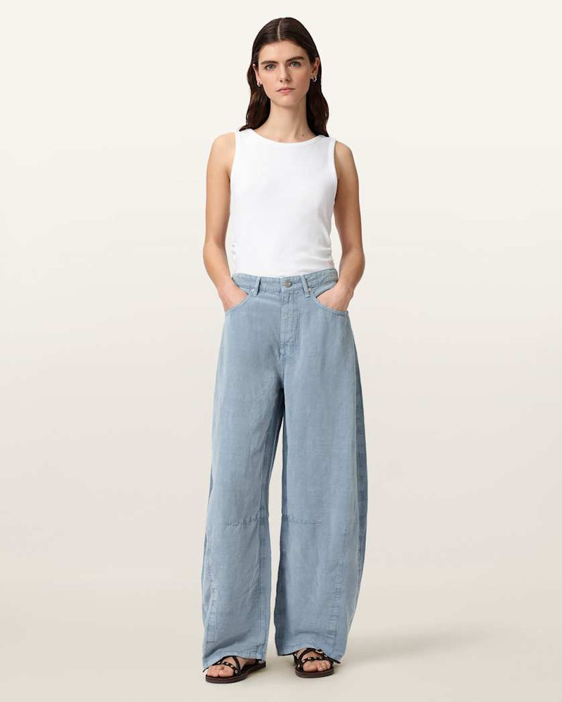 JETT BARREL LEG LINEN BLEND PANTS 6
