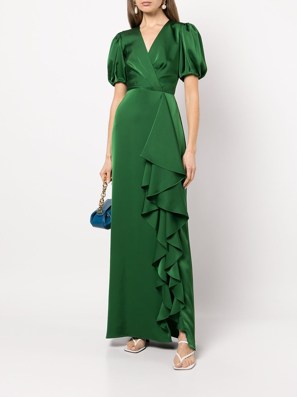 Mila ruffle-drape gown - 2