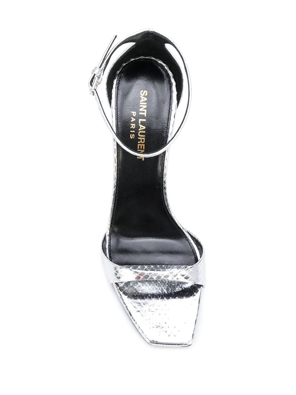 metallic high heel sandals - 4