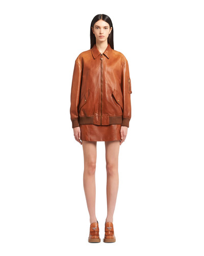 Prada Nappa leather bomber jacket outlook