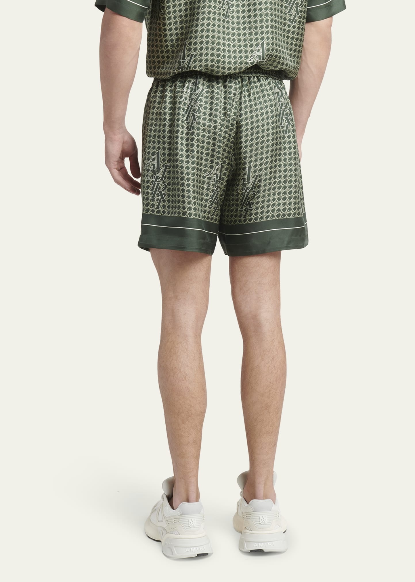 Men's Silk Logo Drawstring Shorts - 3