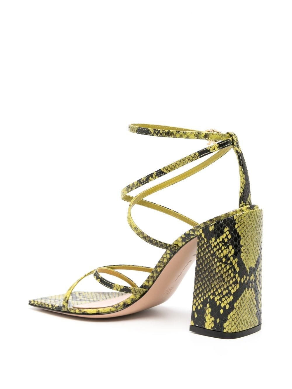 95mm snakeskin-effect strappy sandals - 3