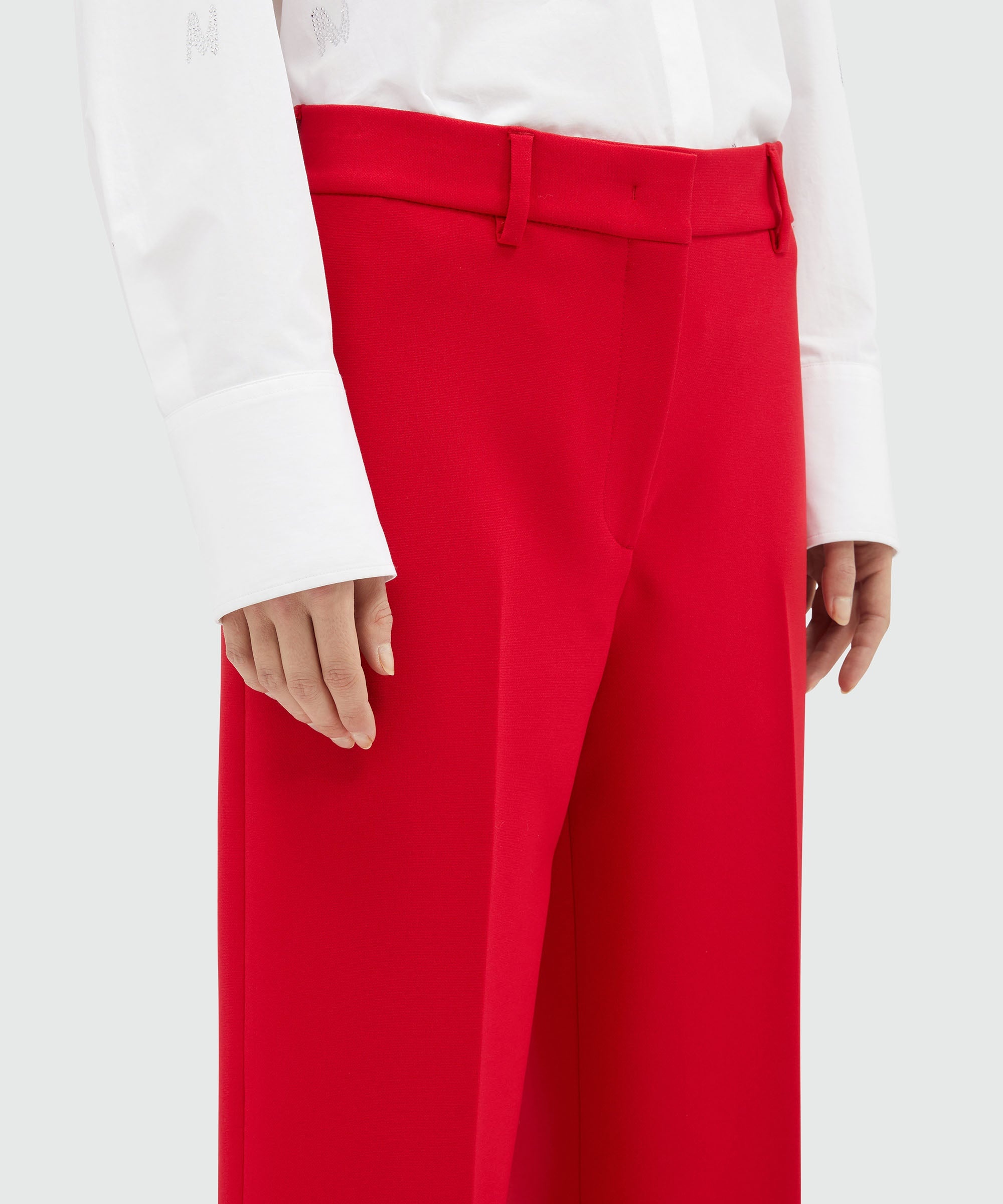 Red tailored palazzo pants - 5