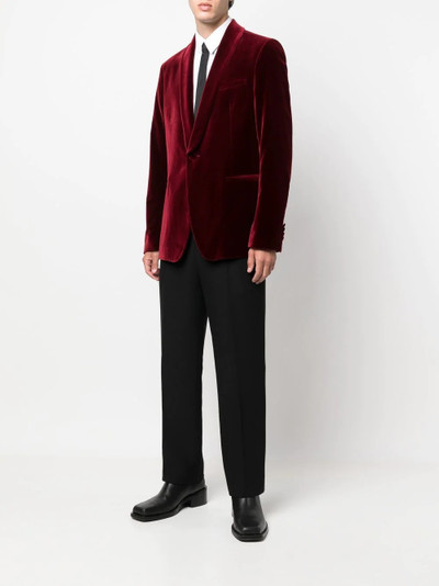 Salvatore Ferragamo shawl-lapel velvet blazer outlook