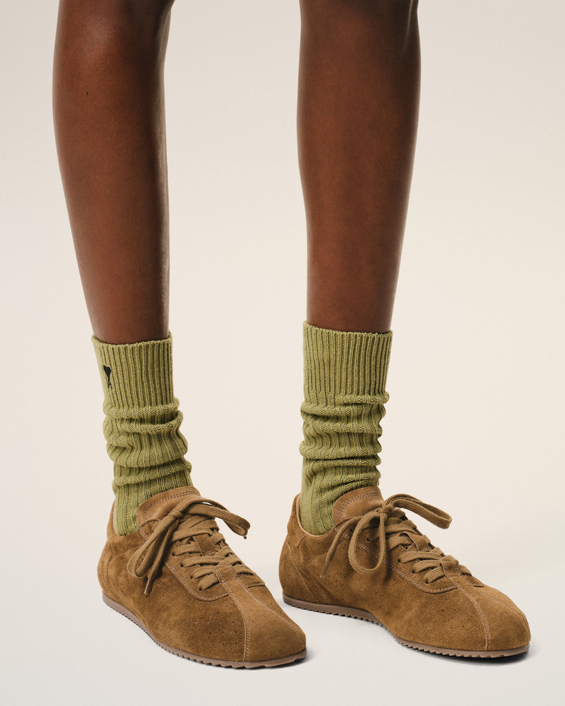 AMI Paris BROWN COW LEATHER SOFT SNEAKERS outlook