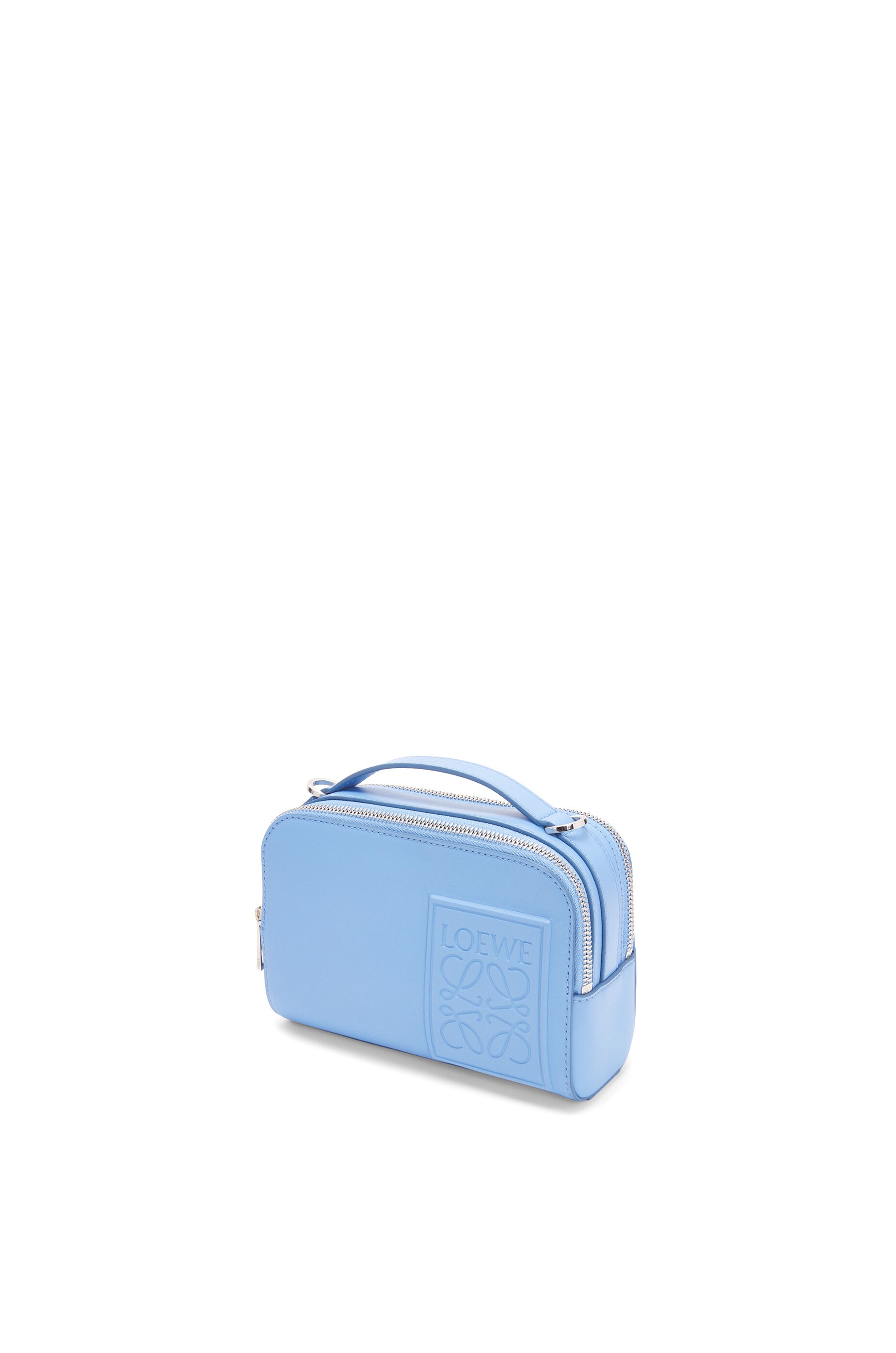 Loewe Mini Satin Calfskin Crossbody Camera Bag in Blue for Men