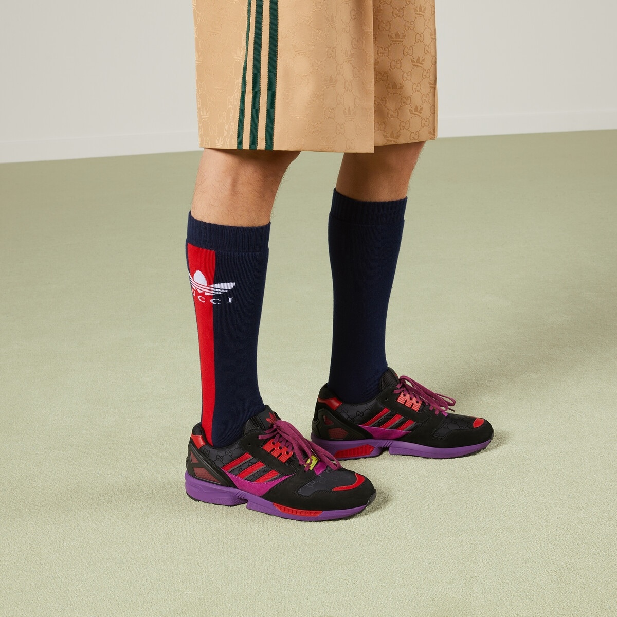 adidas x Gucci long cotton Web socks - 3