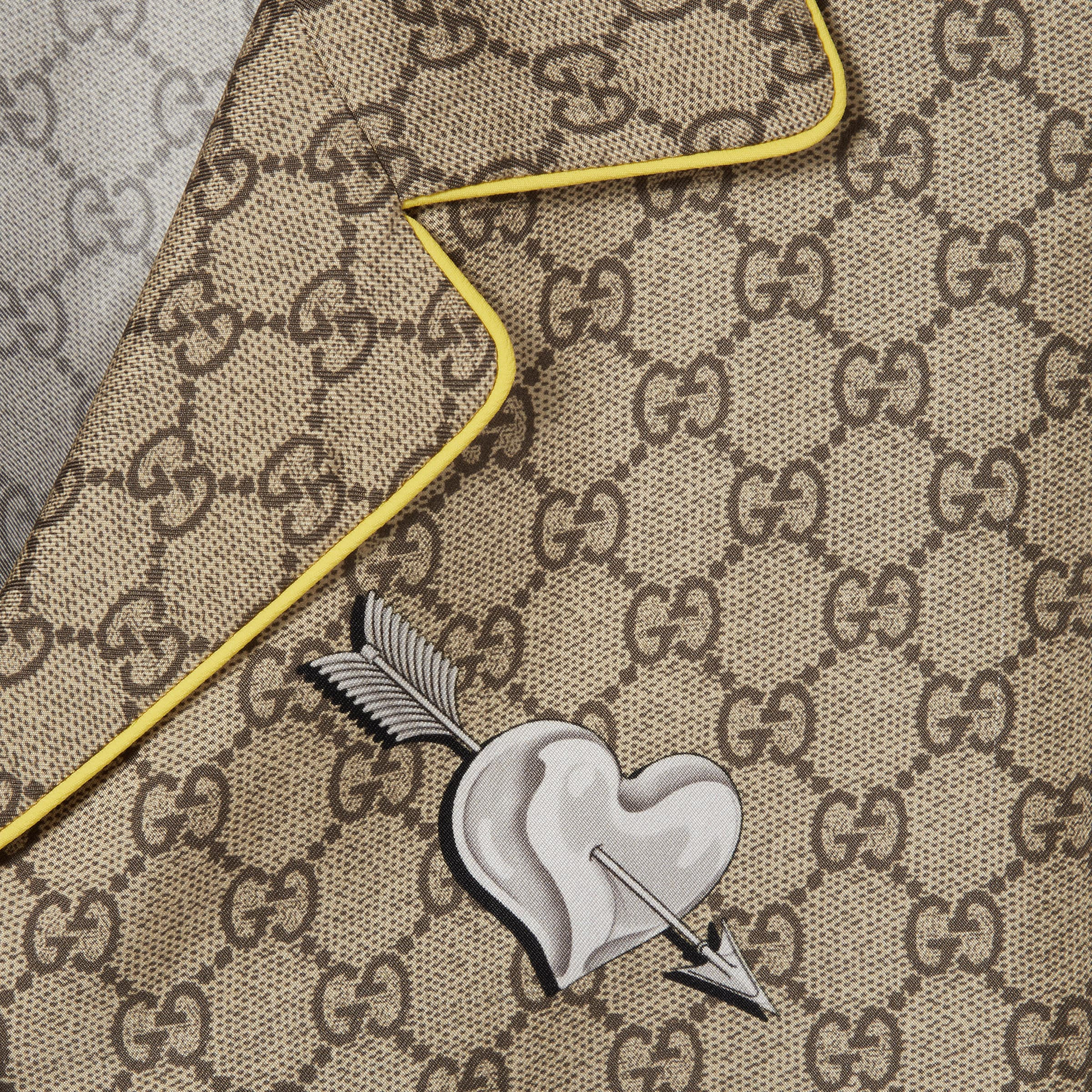 GG silk twill shirt with print - 6