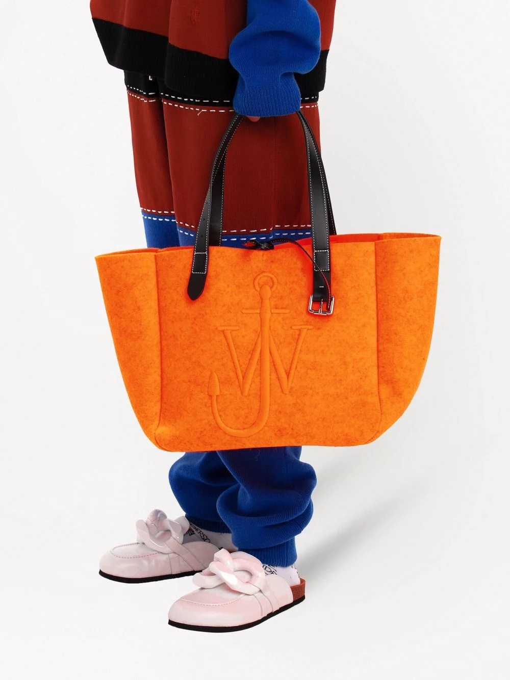 Belt embroidered-logo tote bag - 2