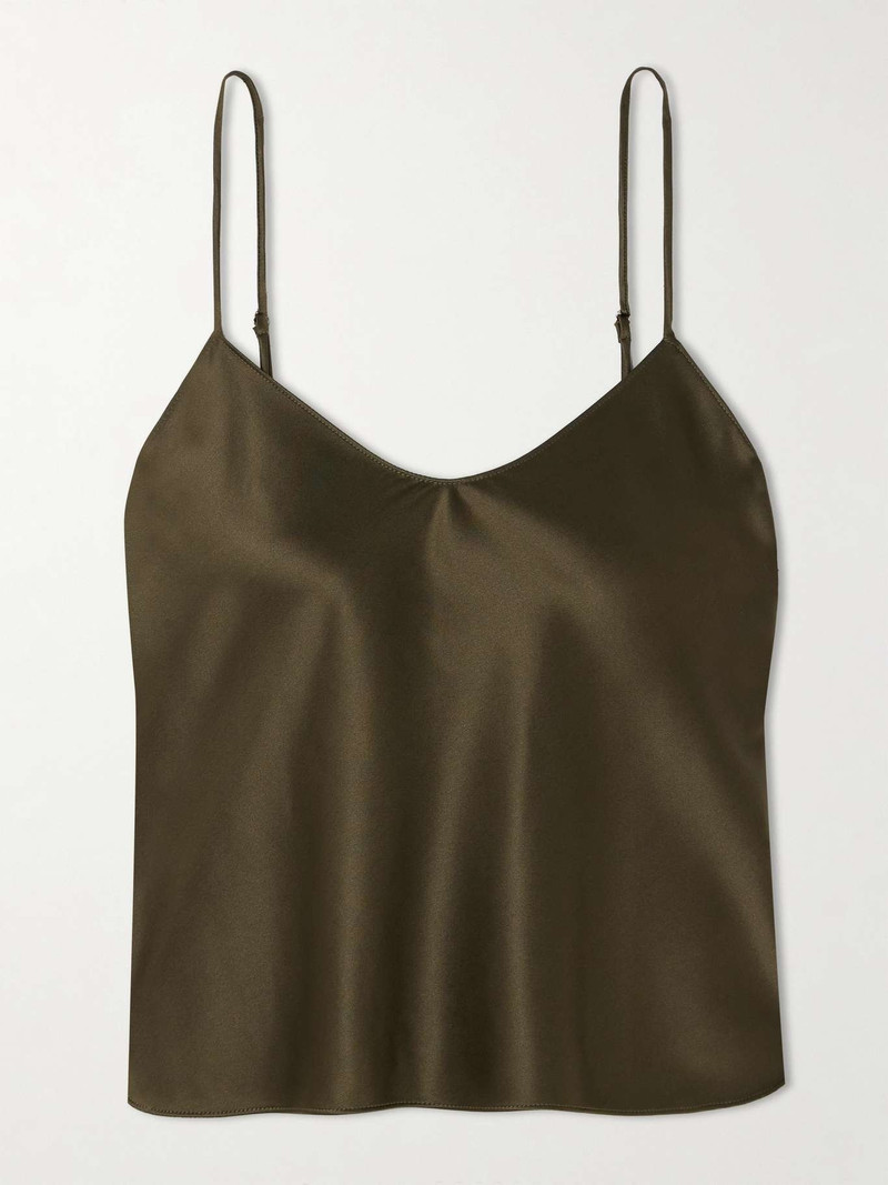 Mila silk-blend satin camisole 1
