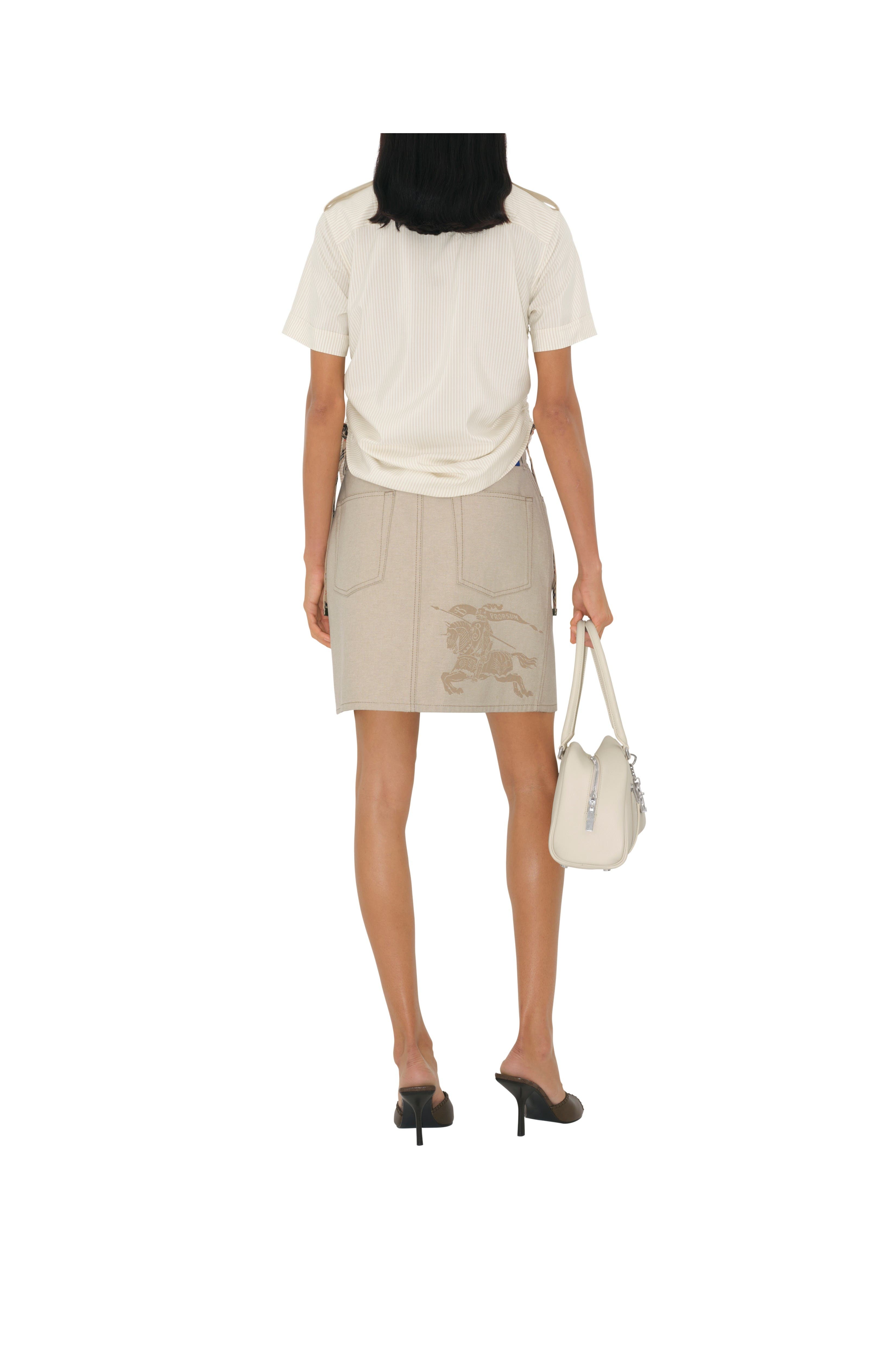 burberry EKD Denim Mini Skirt in Rubble at Nordstrom - 4