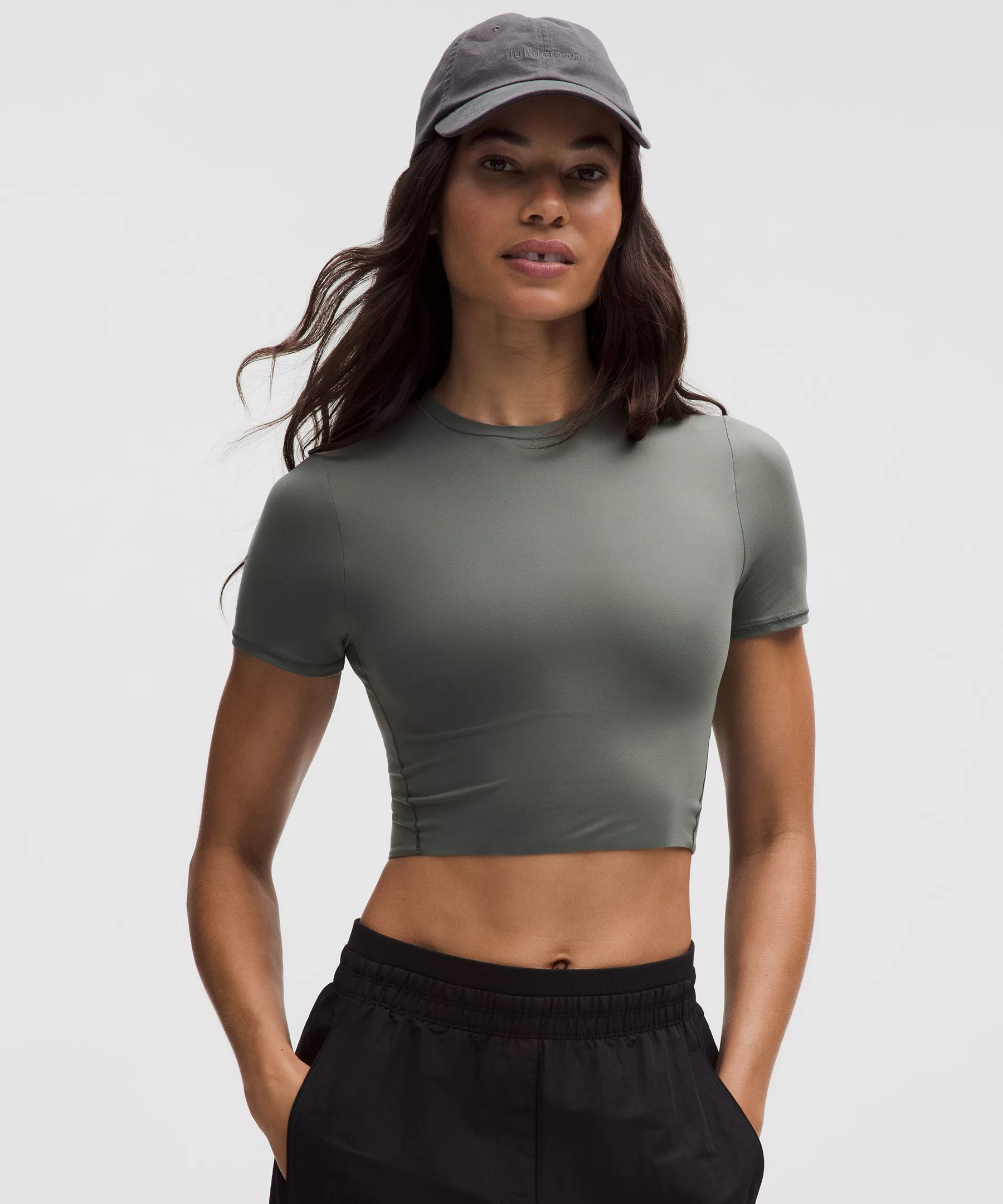 Wundermost Ultra-Soft Nulu Crewneck Cropped T-Shirt - 1