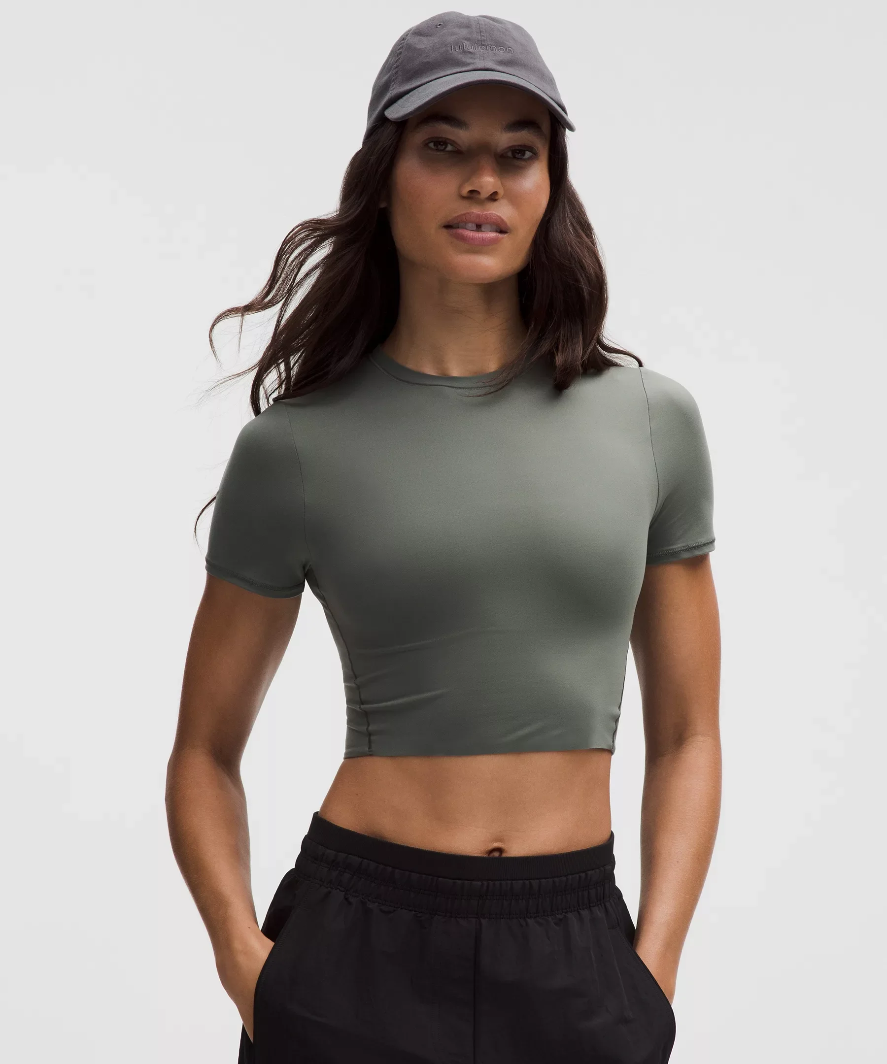 Wundermost Ultra-Soft Nulu Crewneck Cropped T-Shirt - 1