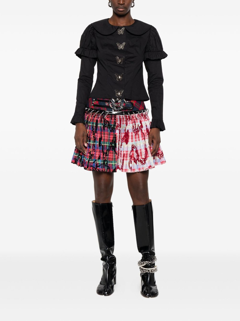 Chopova Lowena butterfly-embellished ruffled shirt outlook