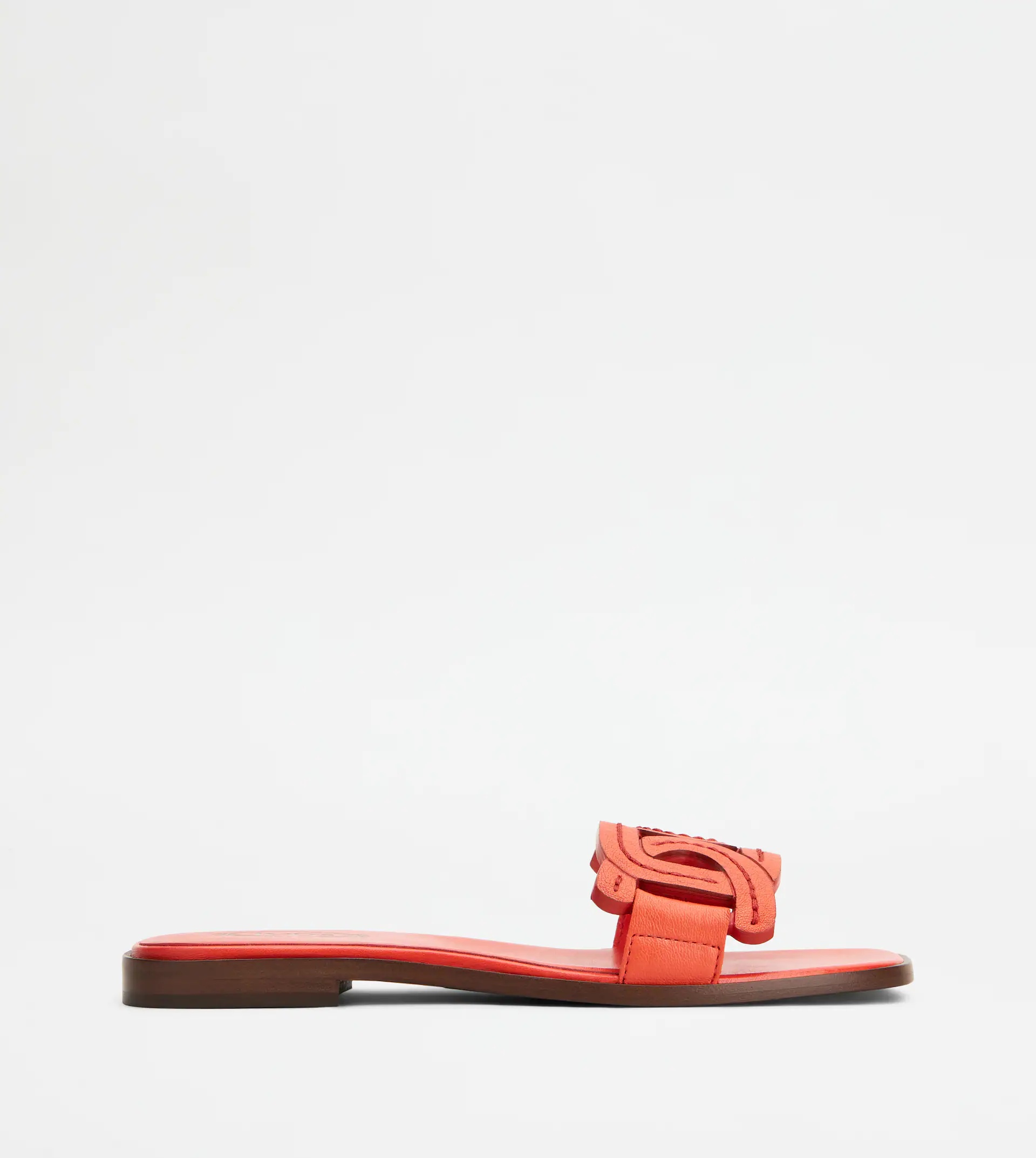 SANDALS IN LEATHER - RED - 1