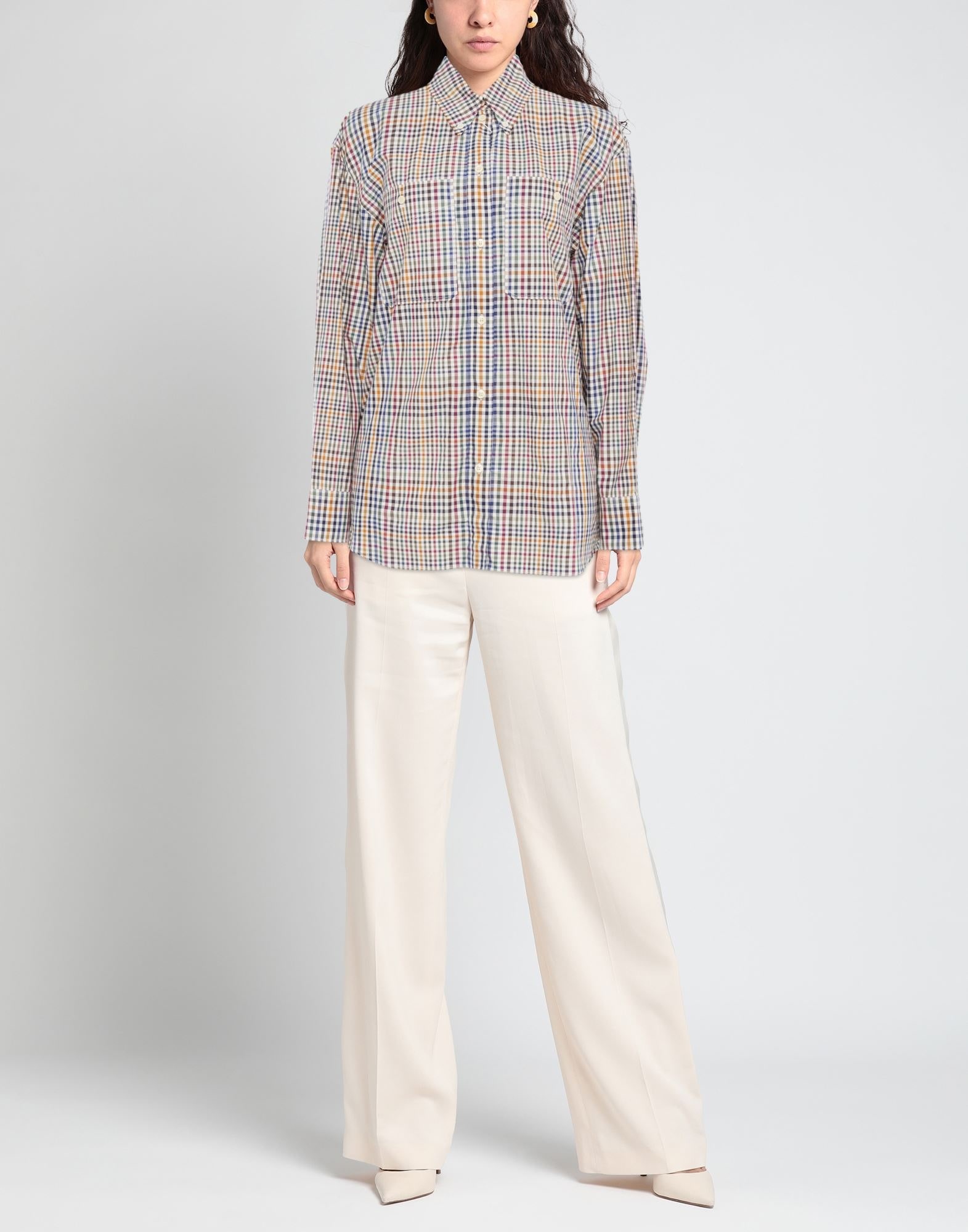 Military green Women's Checked Shirt - 2