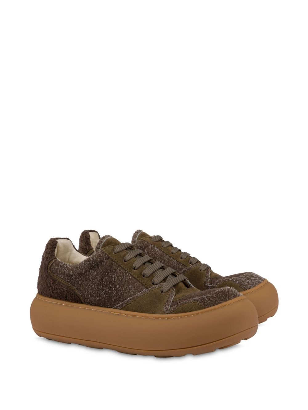 faux-fur sneakers - 2
