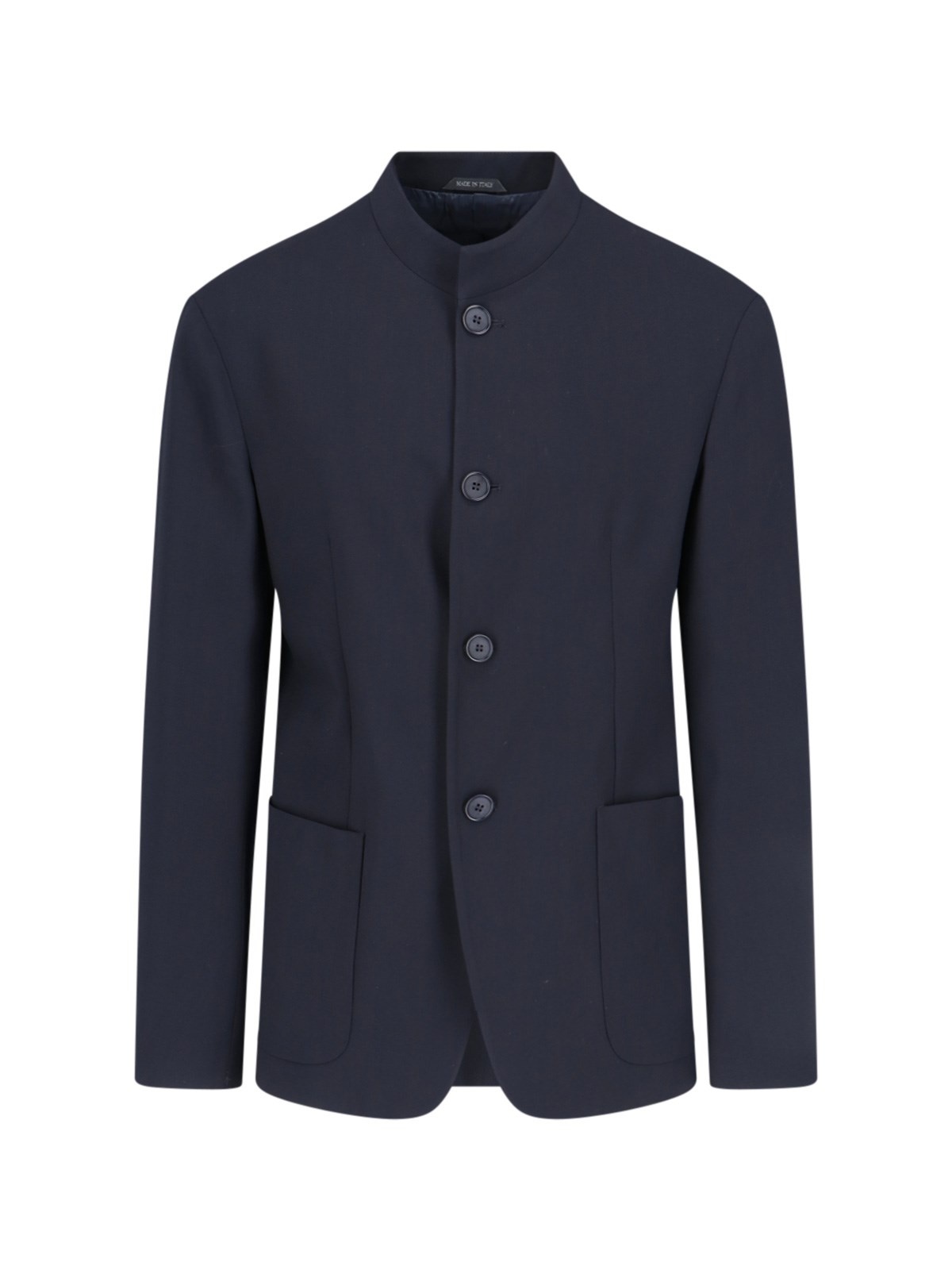 SINGLE-BREASTED VIRGIN WOOL BLAZER - 1
