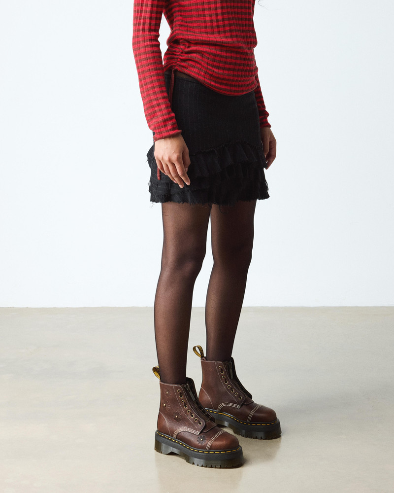 Dr. Martens Sinclair Flower Grizzly Leather Platform Boots outlook