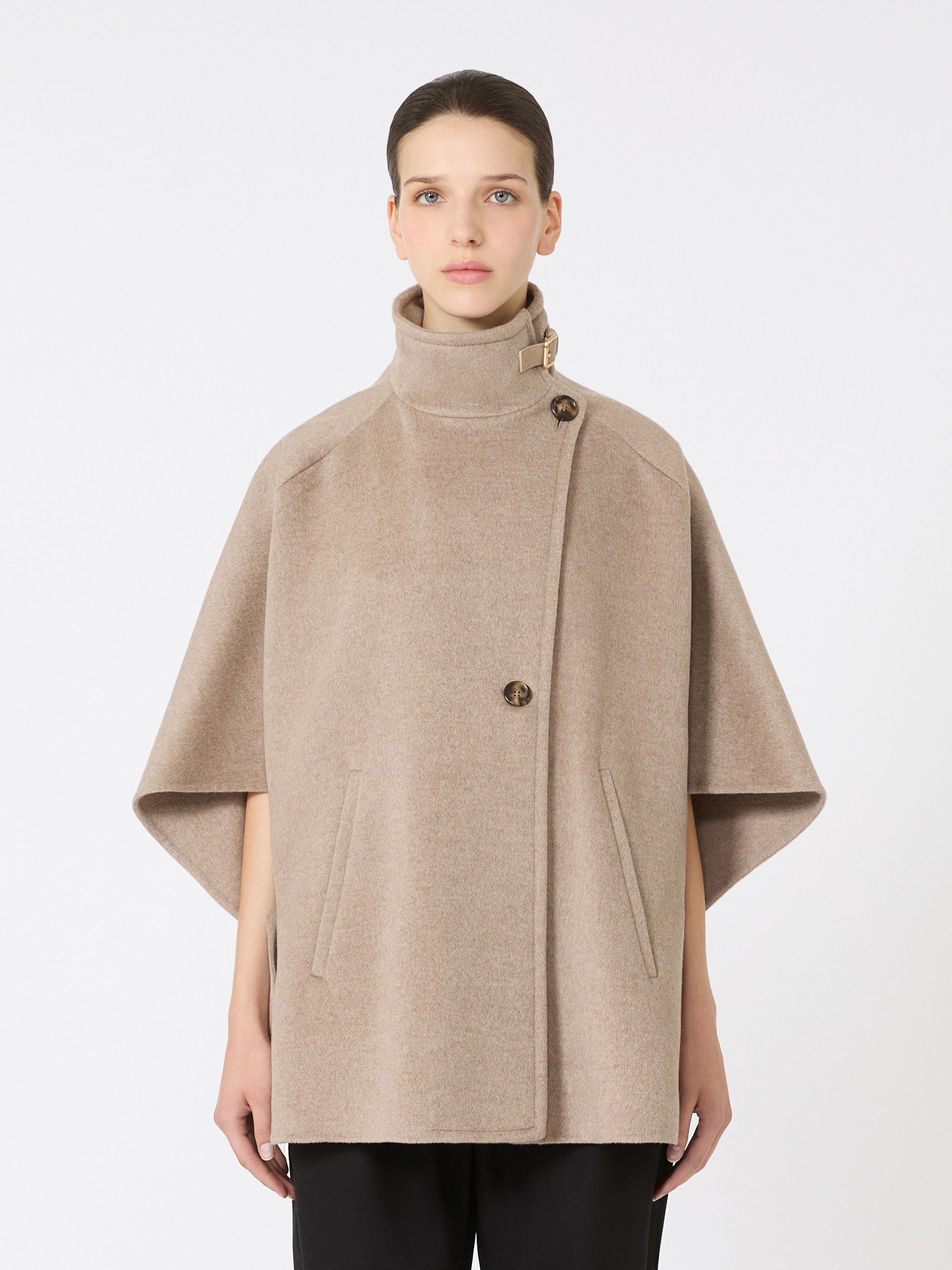 DERRIK Lightweight cashmere broadcloth cape - 3