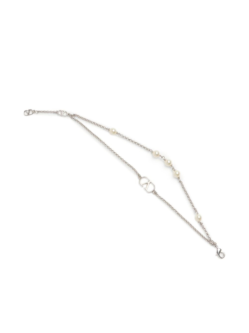 VLogo bracelet with swarowski pearls - 2