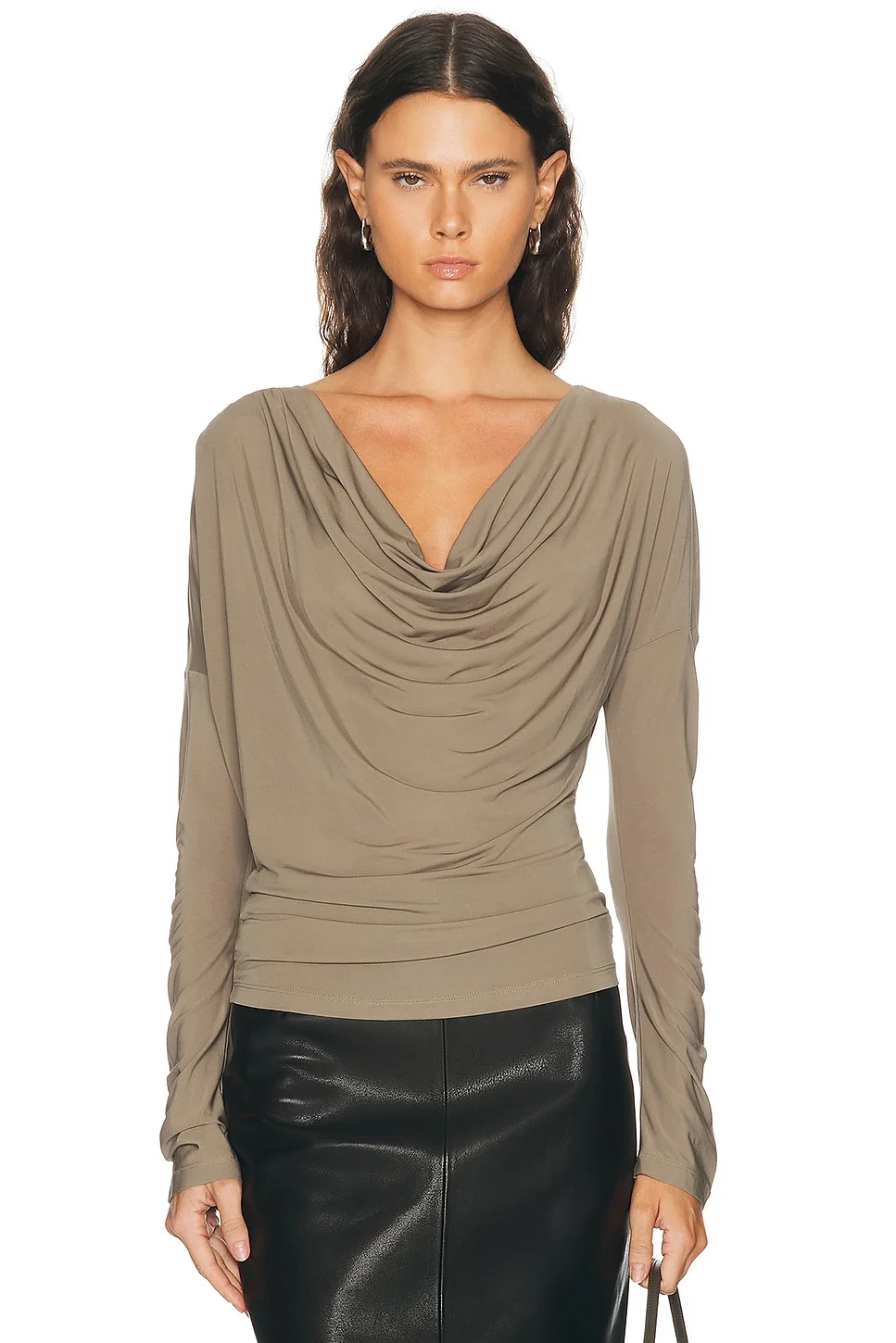 Cowl Long Sleeve Top - 1