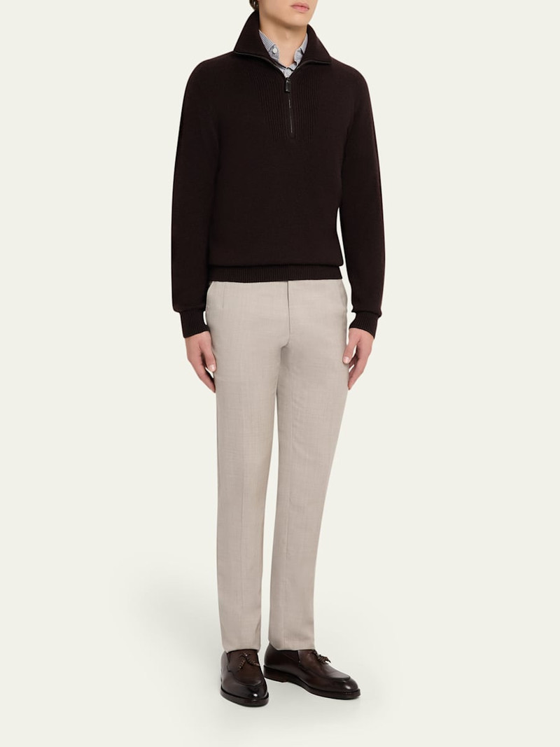 Brioni Men's Cashmere and Silk Knit Half-Zip Sweater outlook