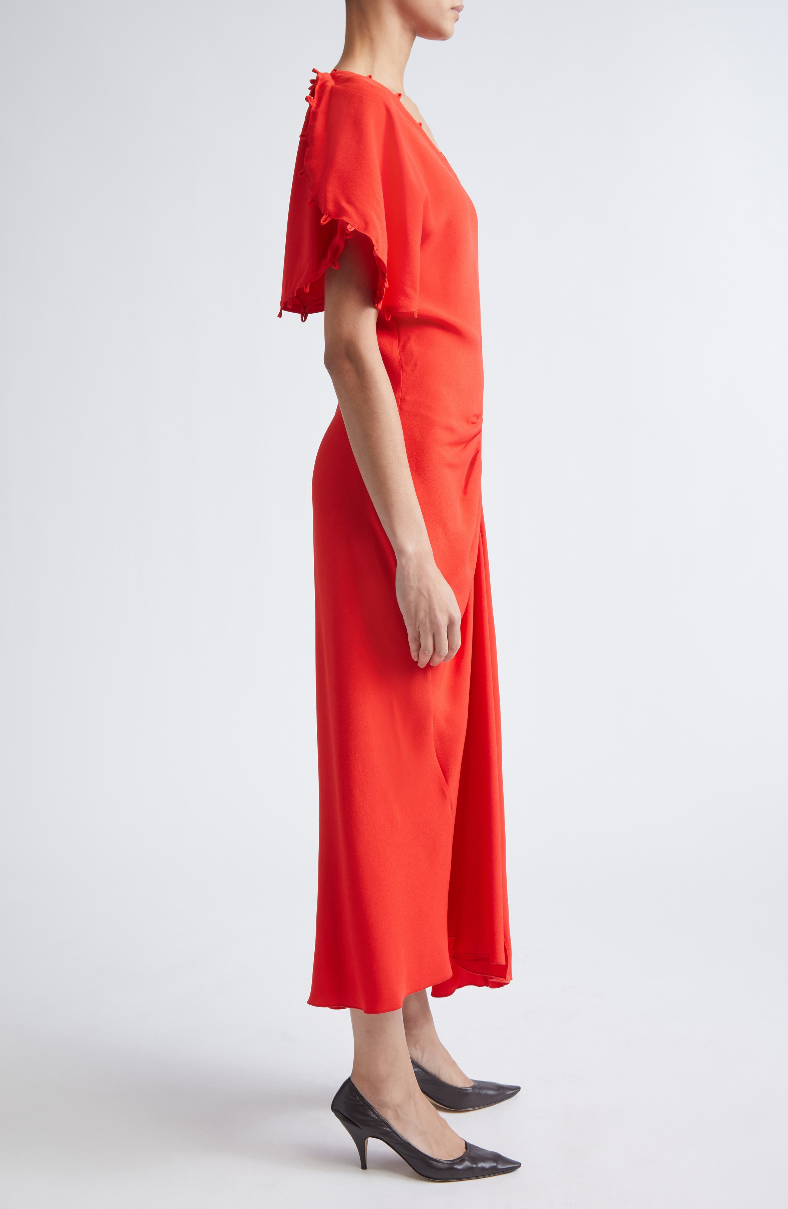 Victoria Beckham Rouleau Trim Draped in Cayenne at Nordstrom - 3