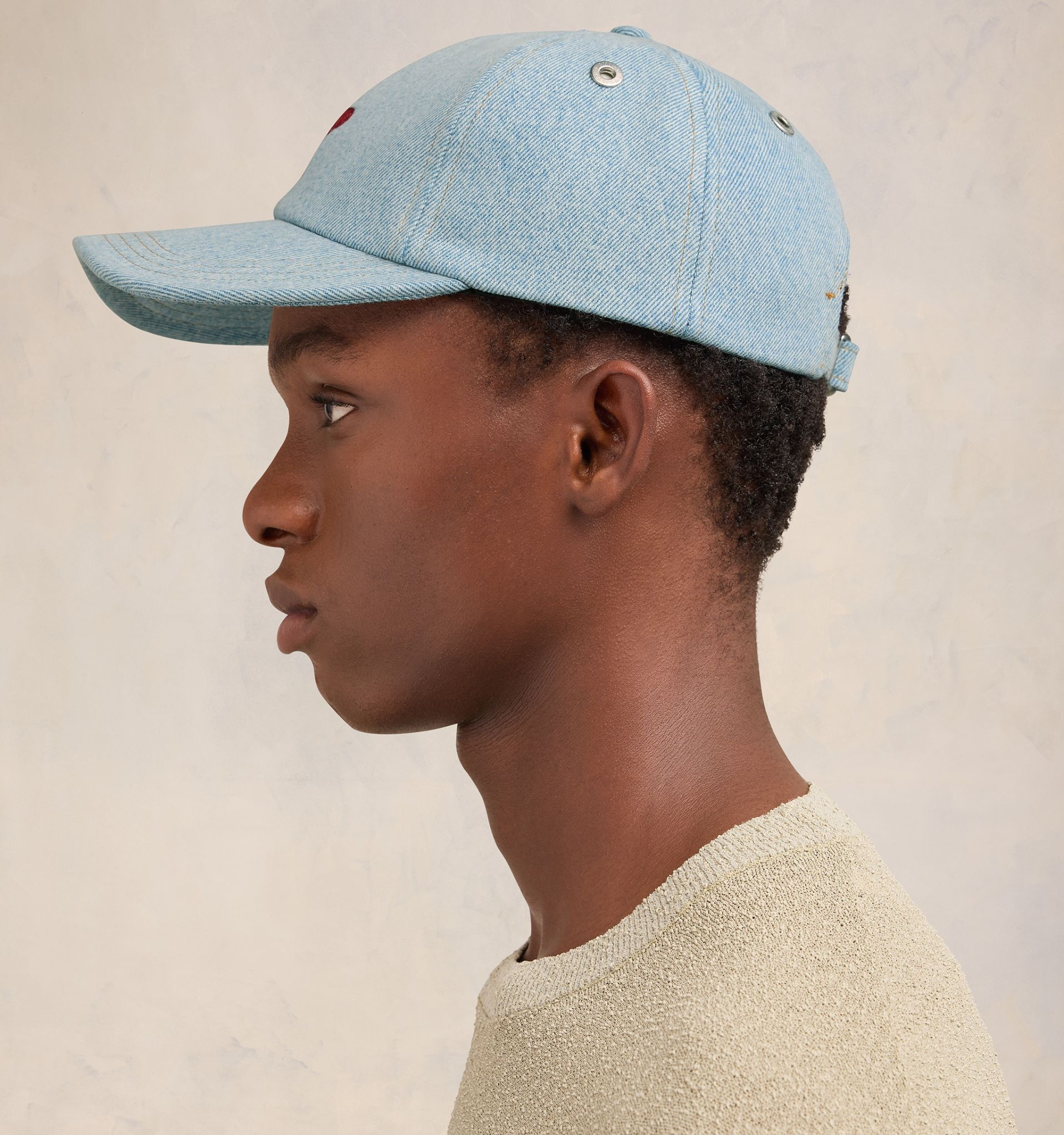 Red Ami de Coeur Embroidery Cap - 4