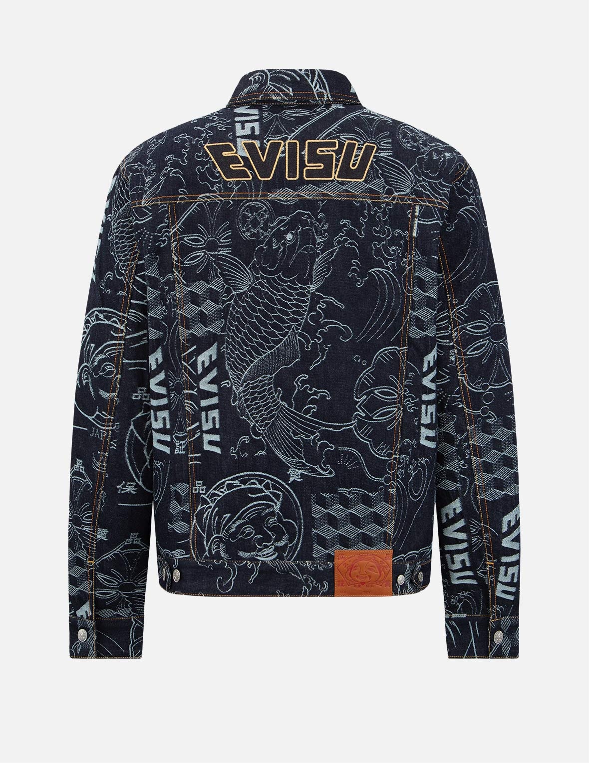 ALLOVER JAPANESE PATTERN JACQUARD DENIM JACKET - 2