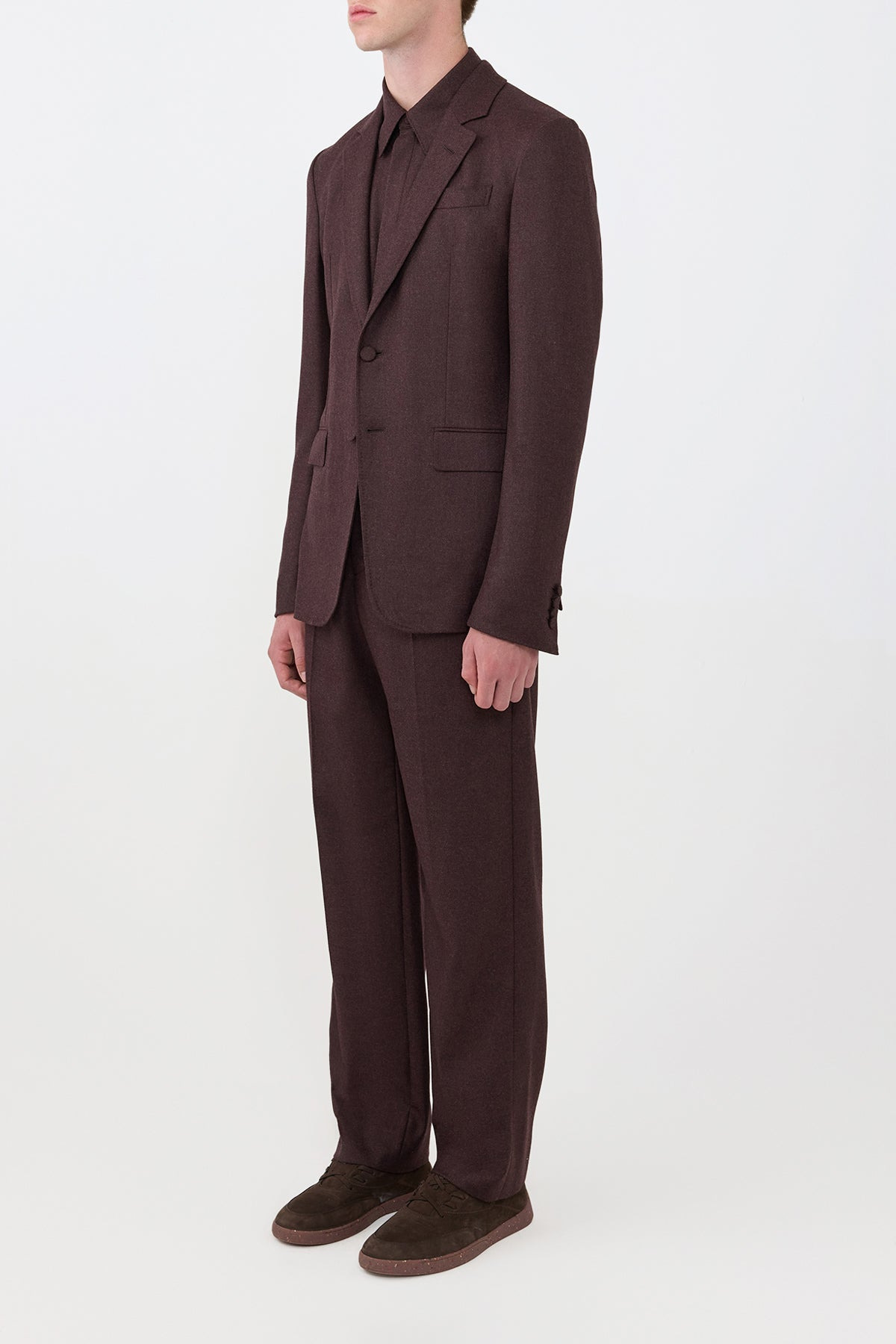 Irving Jacket in Burnt Sienna Virgin Wool Cashmere - 3