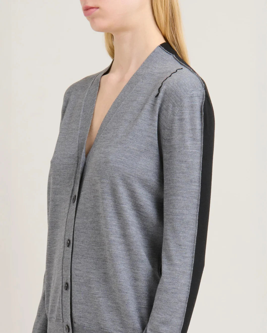 LONG SLEEVE COLORBLOCK CARDIGAN - 3