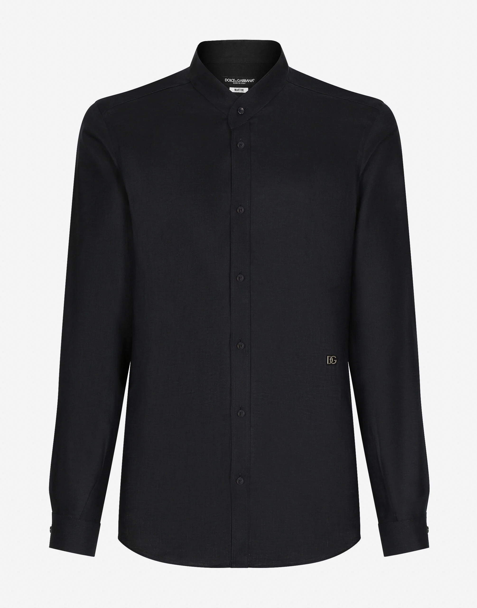 Linen Martini-fit shirt with DG hardware - 1
