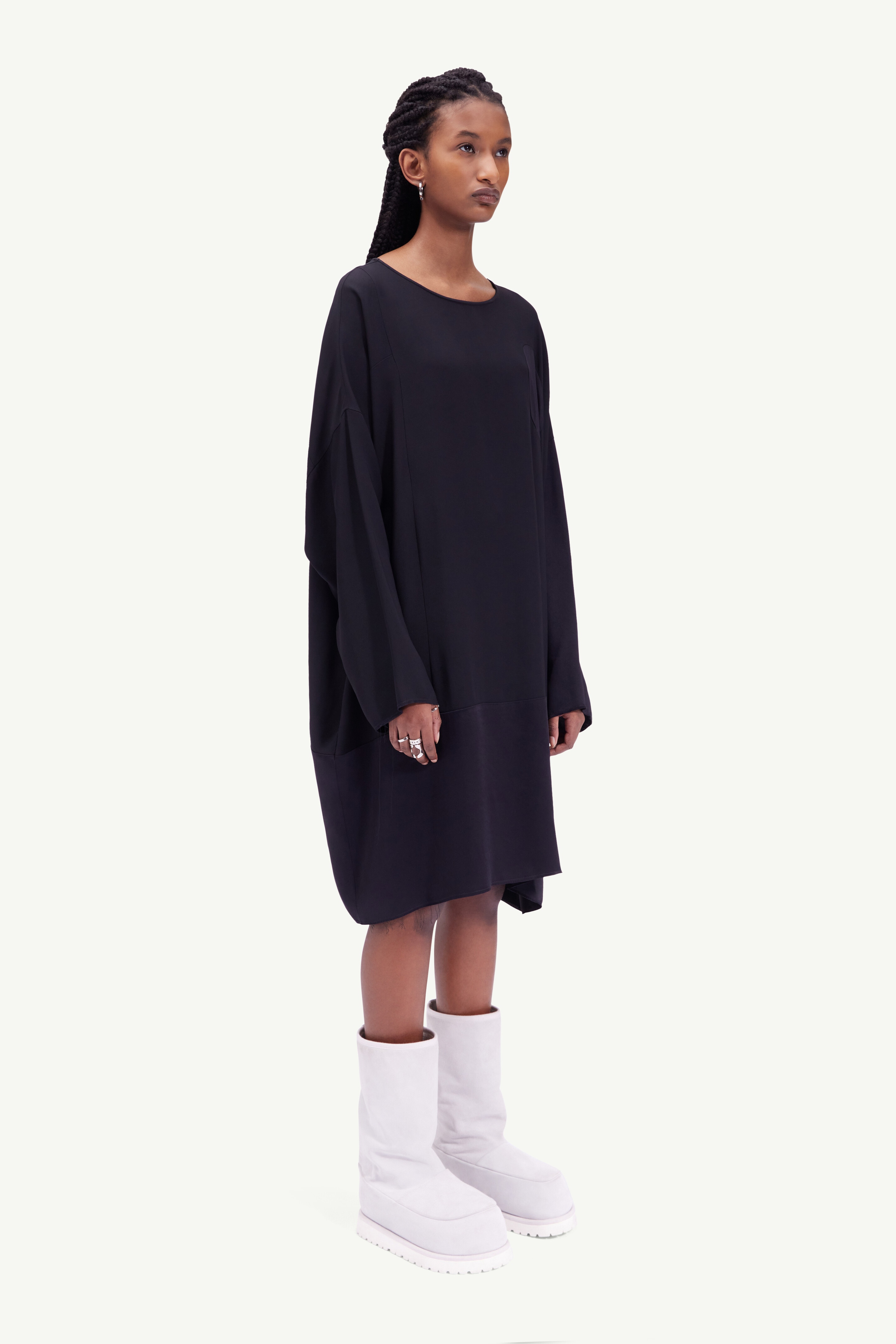 Double-faced satin dress - 3