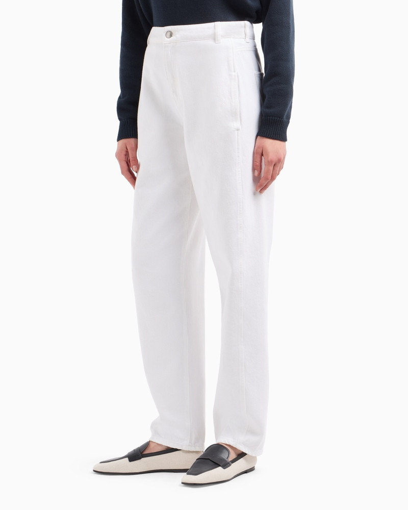 EMPORIO ARMANI J4H ICON OVAL-LEG JEANS IN GARMENT-DYED DRILL outlook