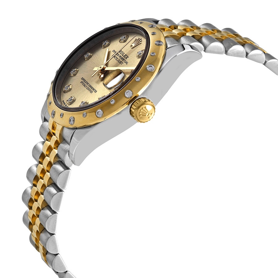 Rolex Datejust 31 Champagne Diamond Dial Automatic Ladies Steel and 18kt Yellow Gold Jubilee Watch 2 - 2