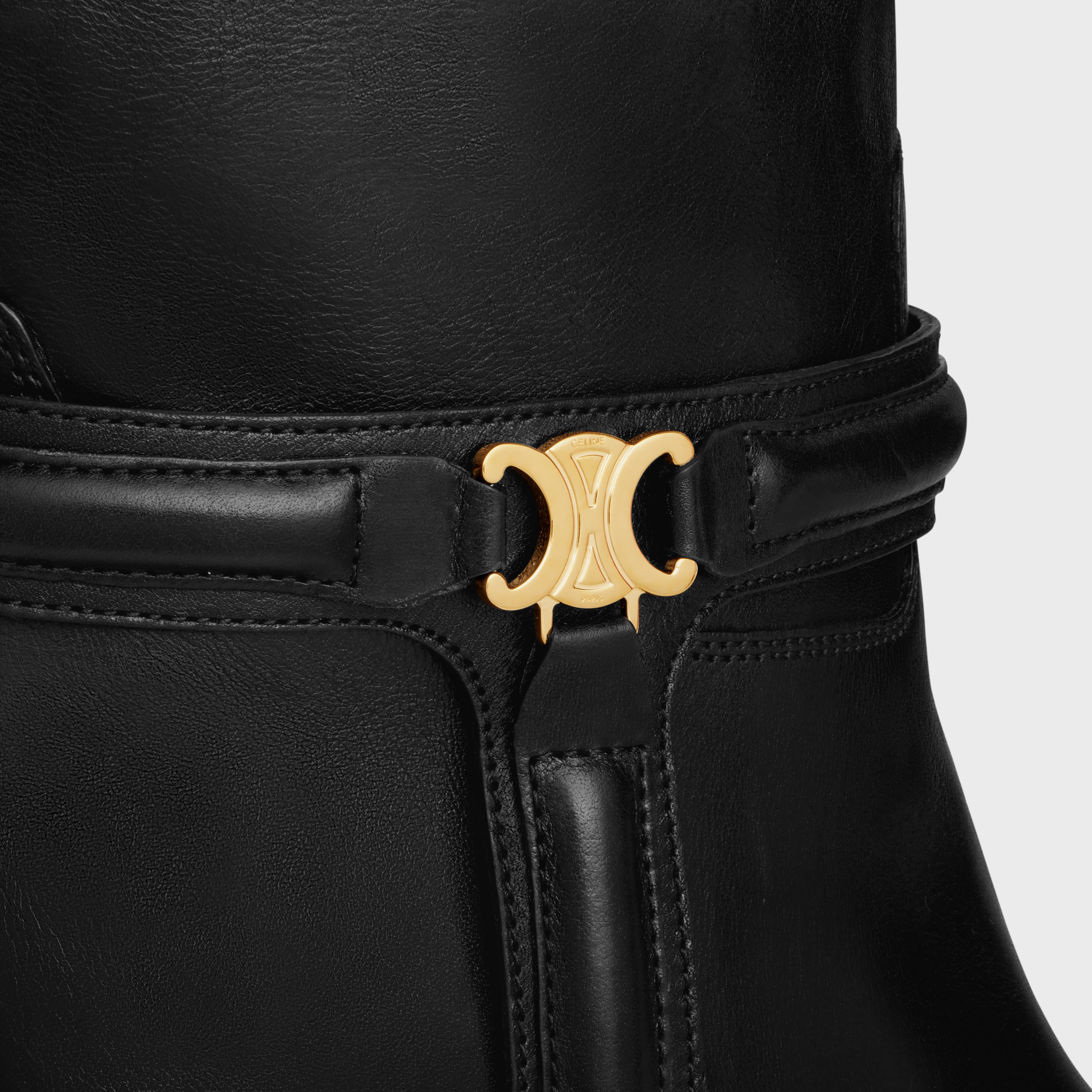 CELINE VERNEUIL TRIOMPHE HARNESS LOW BOOT in Calfskin - 5