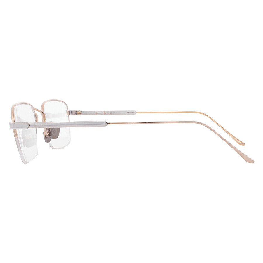 Cartier C de Cartier Demo Rectangular Men's Titanium Eyeglasses CT0262OA 001 55 - 4